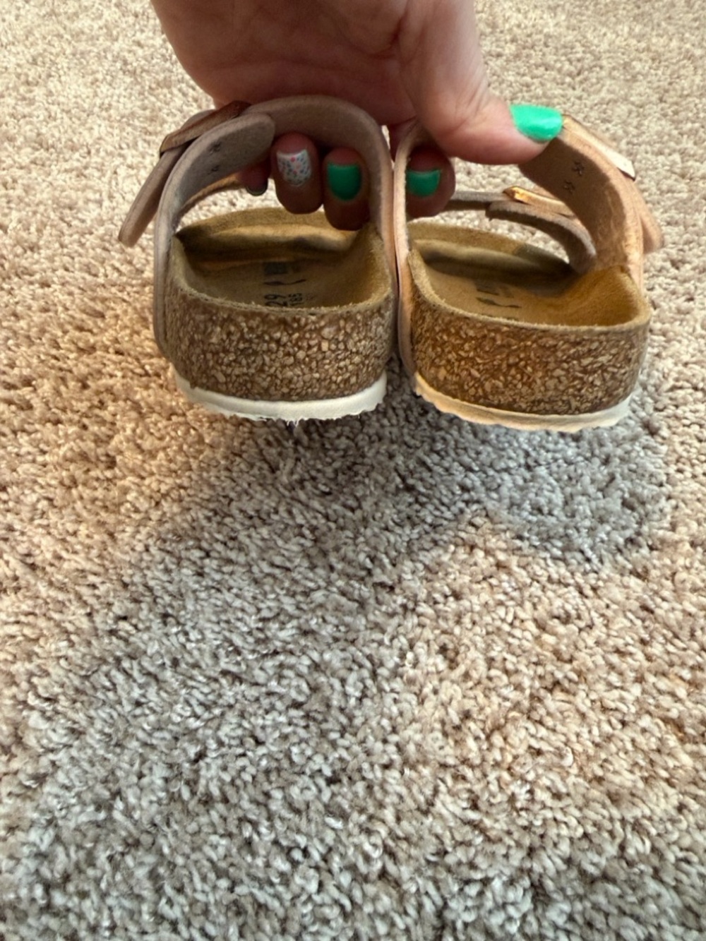 Birkenstock Kids Metallic Rose Gold Double-Buckle Sandals - Picture 3 of 6